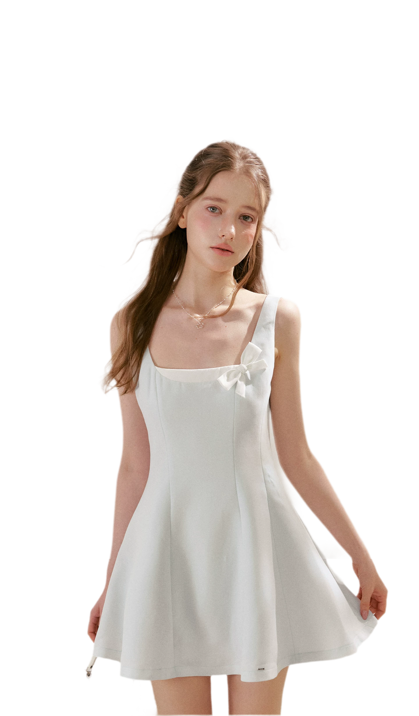 Bow Detail Short A-Line Dress