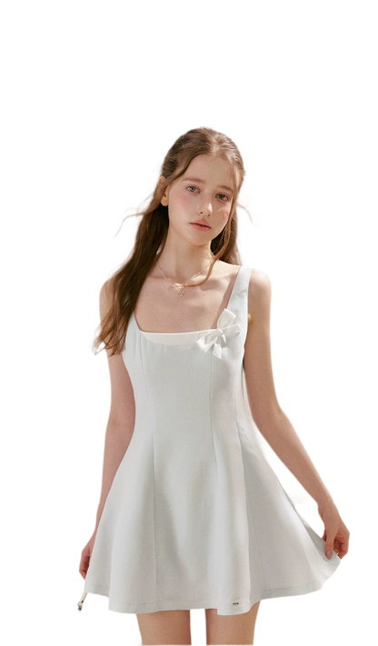Bow Detail Short A-Line Dress