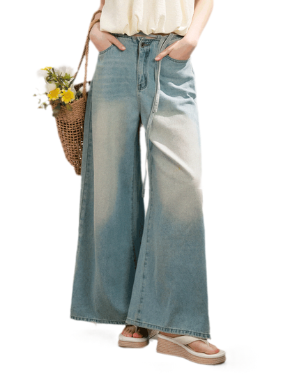 Bow Wide-Leg Jeans