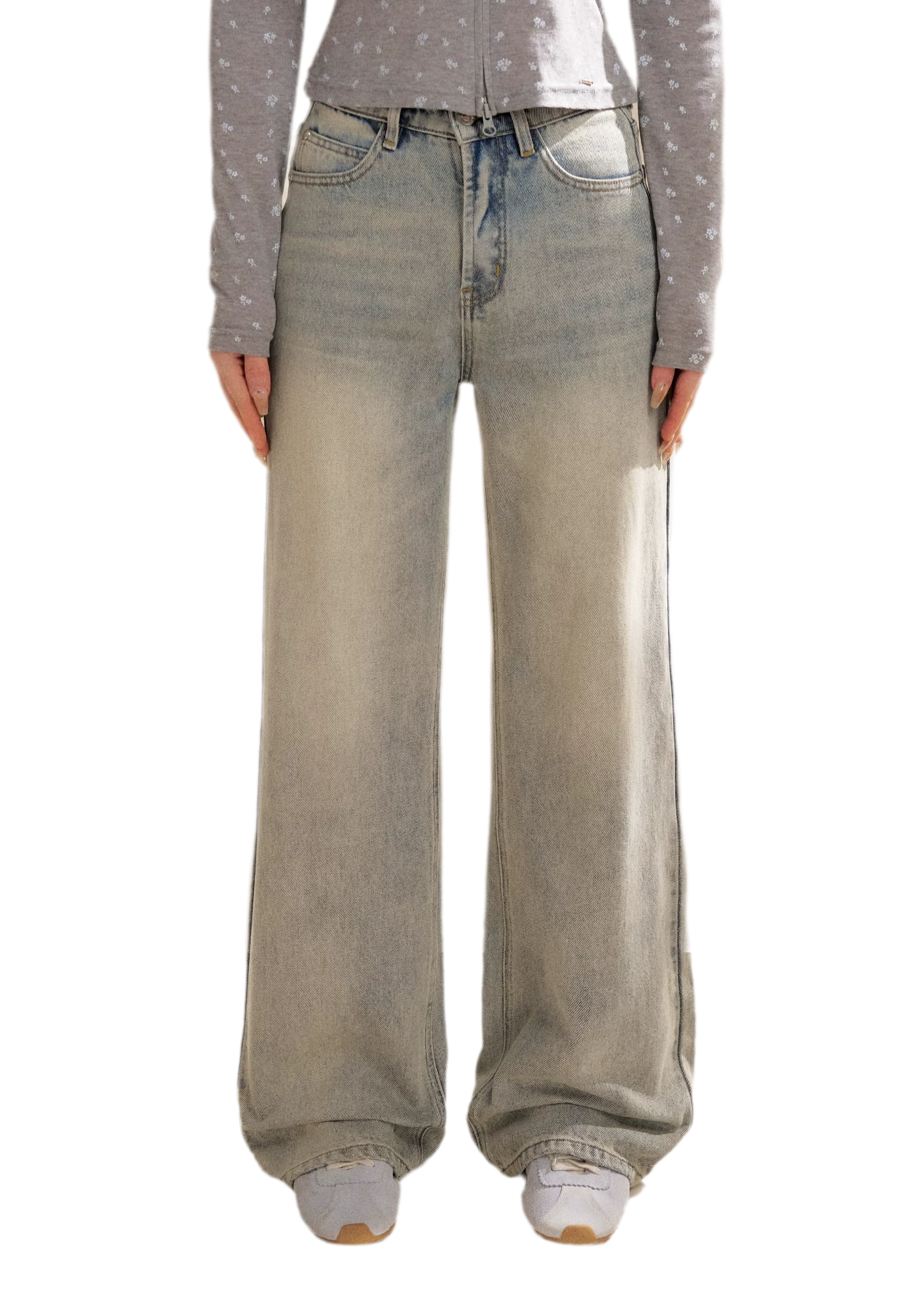 Rhinestone Logo Jeans