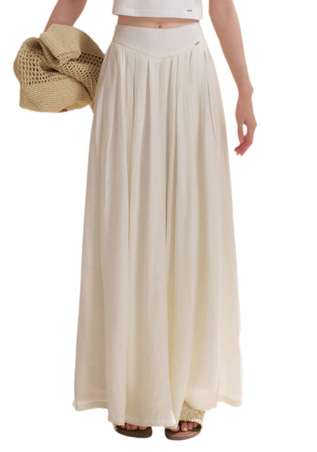 Pleated Wide-Leg Pants