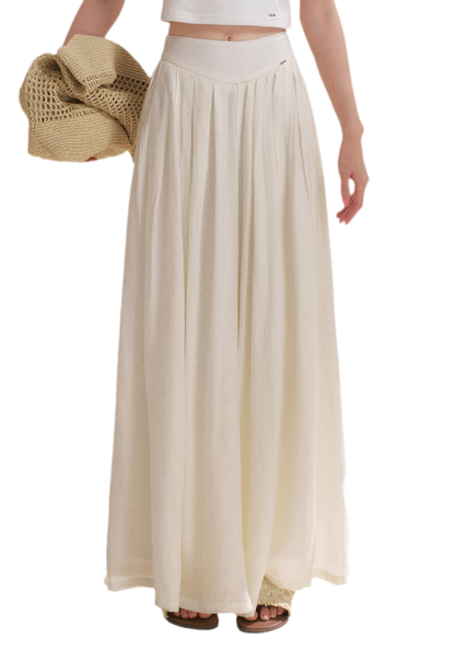 Pleated Wide-Leg Pants