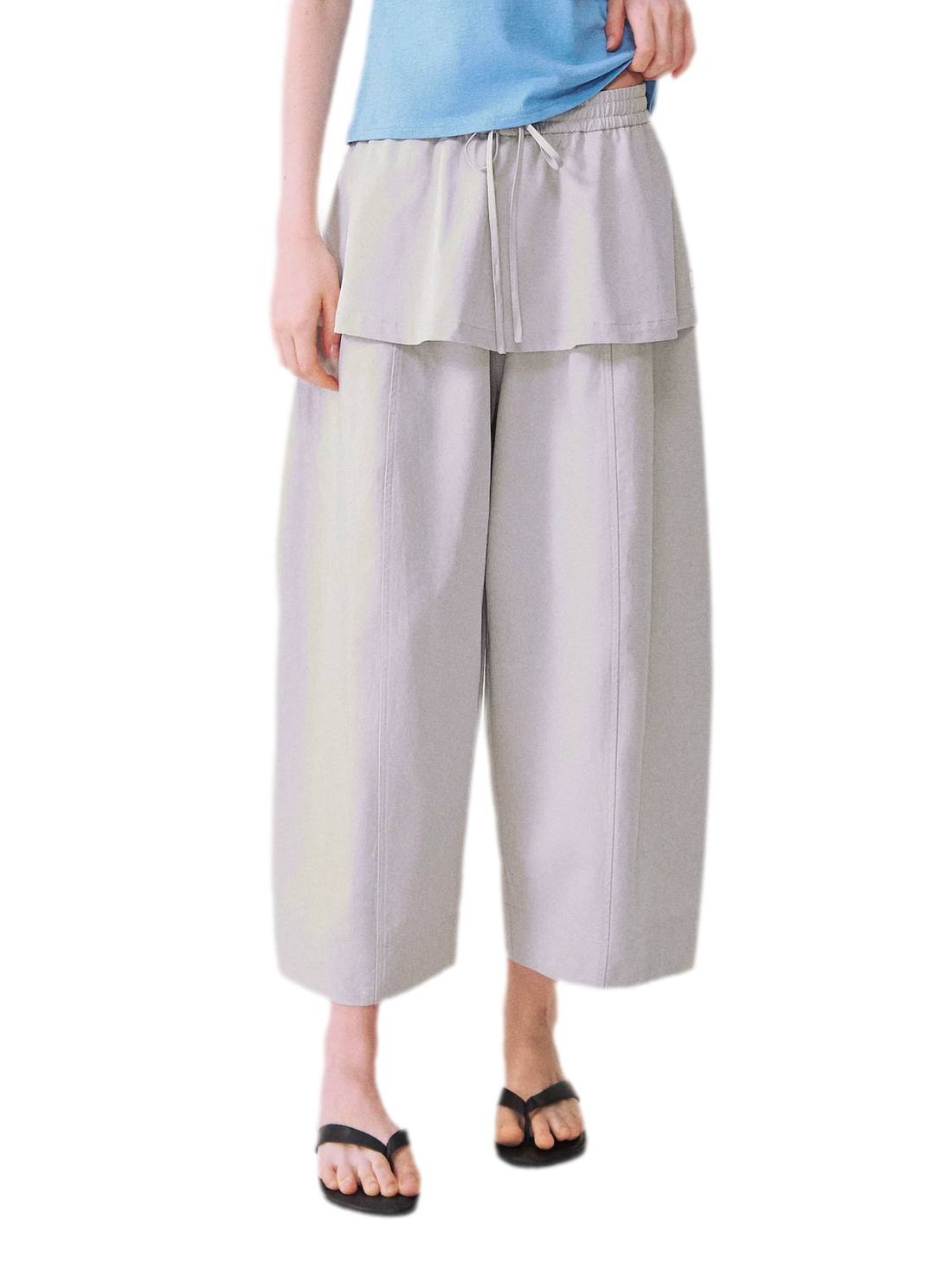 Layered Skirt Balloon Pants