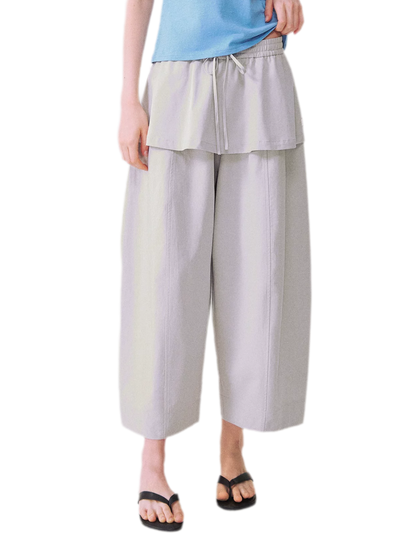 Layered Skirt Balloon Pants