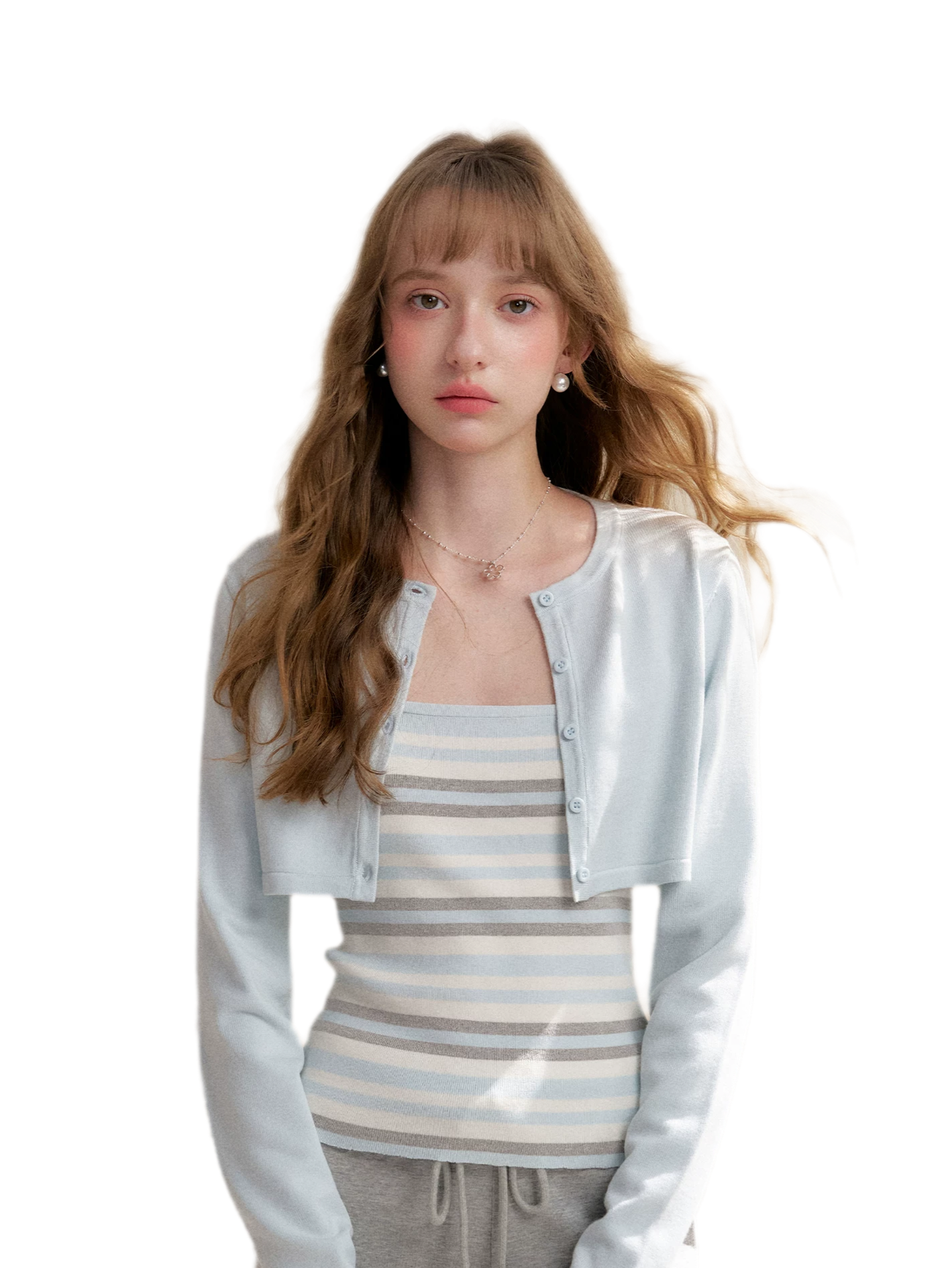 Knit Cardigan Cami Set