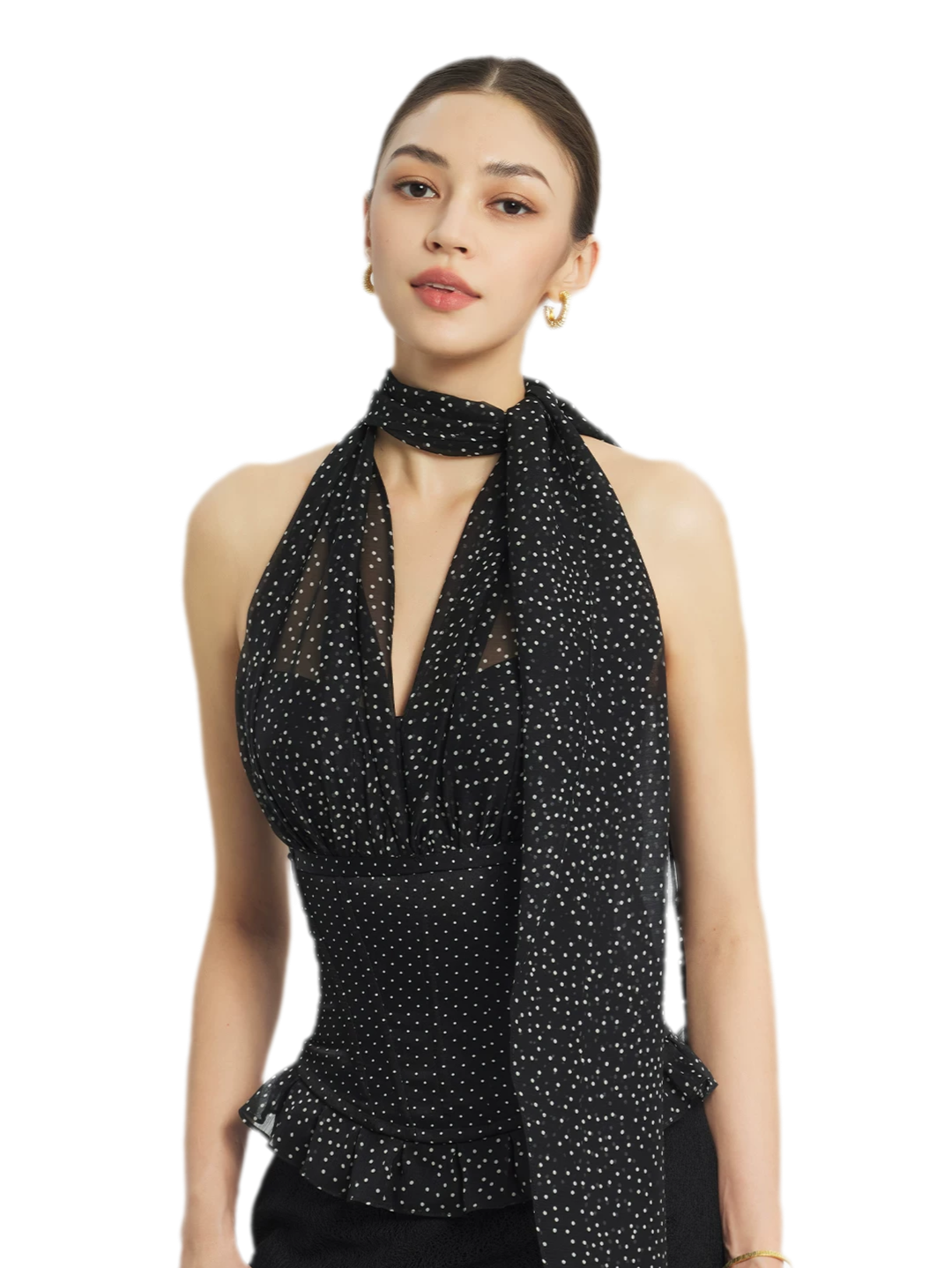 Nanyang Chiffon Halter Bustier
