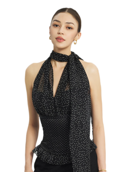 Nanyang Chiffon Halter Bustier