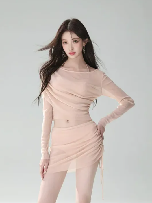 Draped Ruched Swim Set