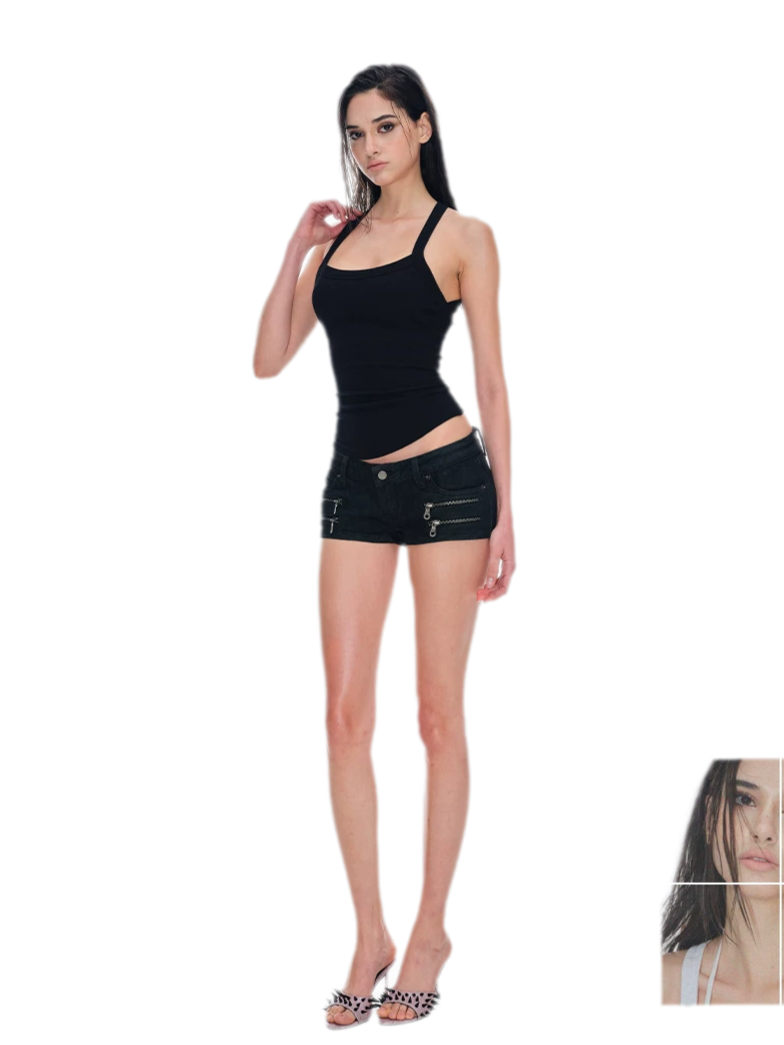Cross-Back Ribbed Tank