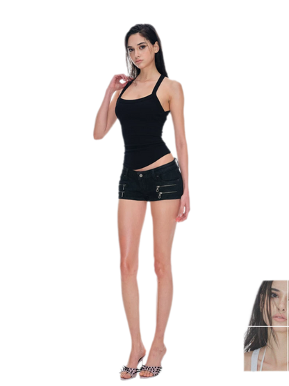 Cross-Back Ribbed Tank