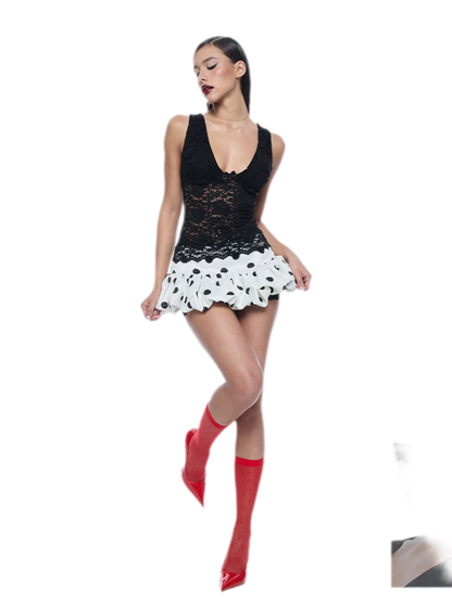 Lace Sequin Slim Tank