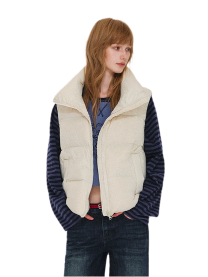 Lightweight Stand Collar Down Vest