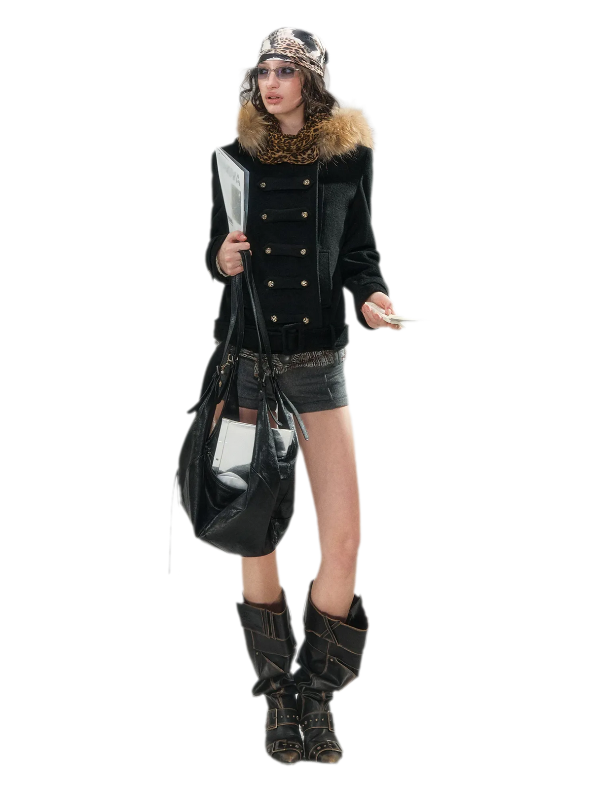 Wool Belted Hooded Coat