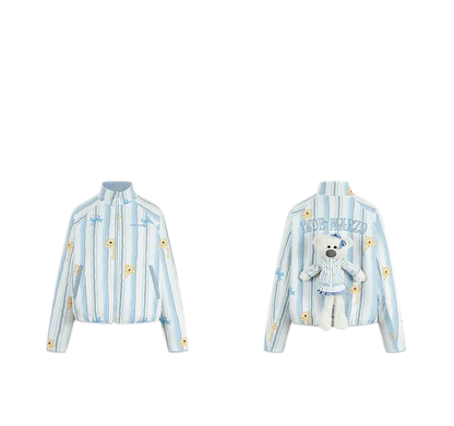 Printed Fleece Raglan Jacket