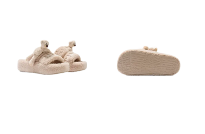 Pluchen slippers met platform en personage