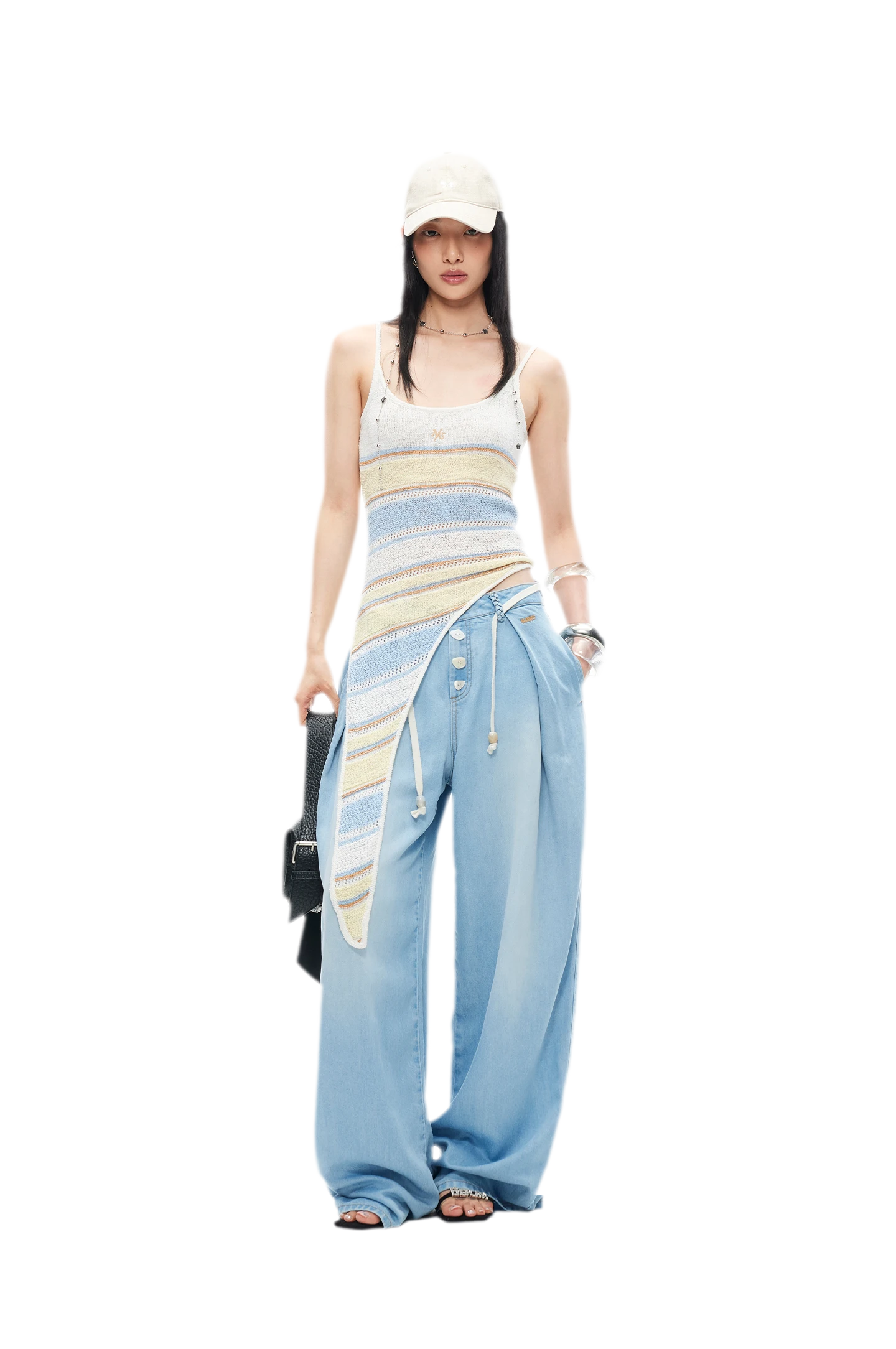 Tencel Denim Loose Wide-Leg Pants