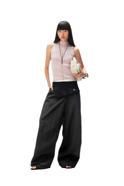 Asymmetric Wide-Leg Pants