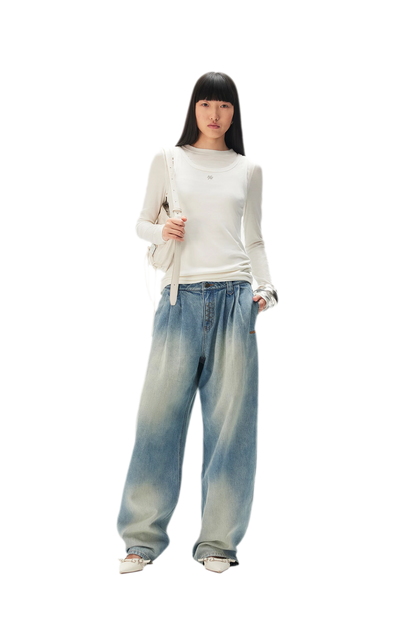 Lyocell Layered Long Sleeve Tee