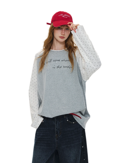 Vintage Polka Dot Raglan Tee