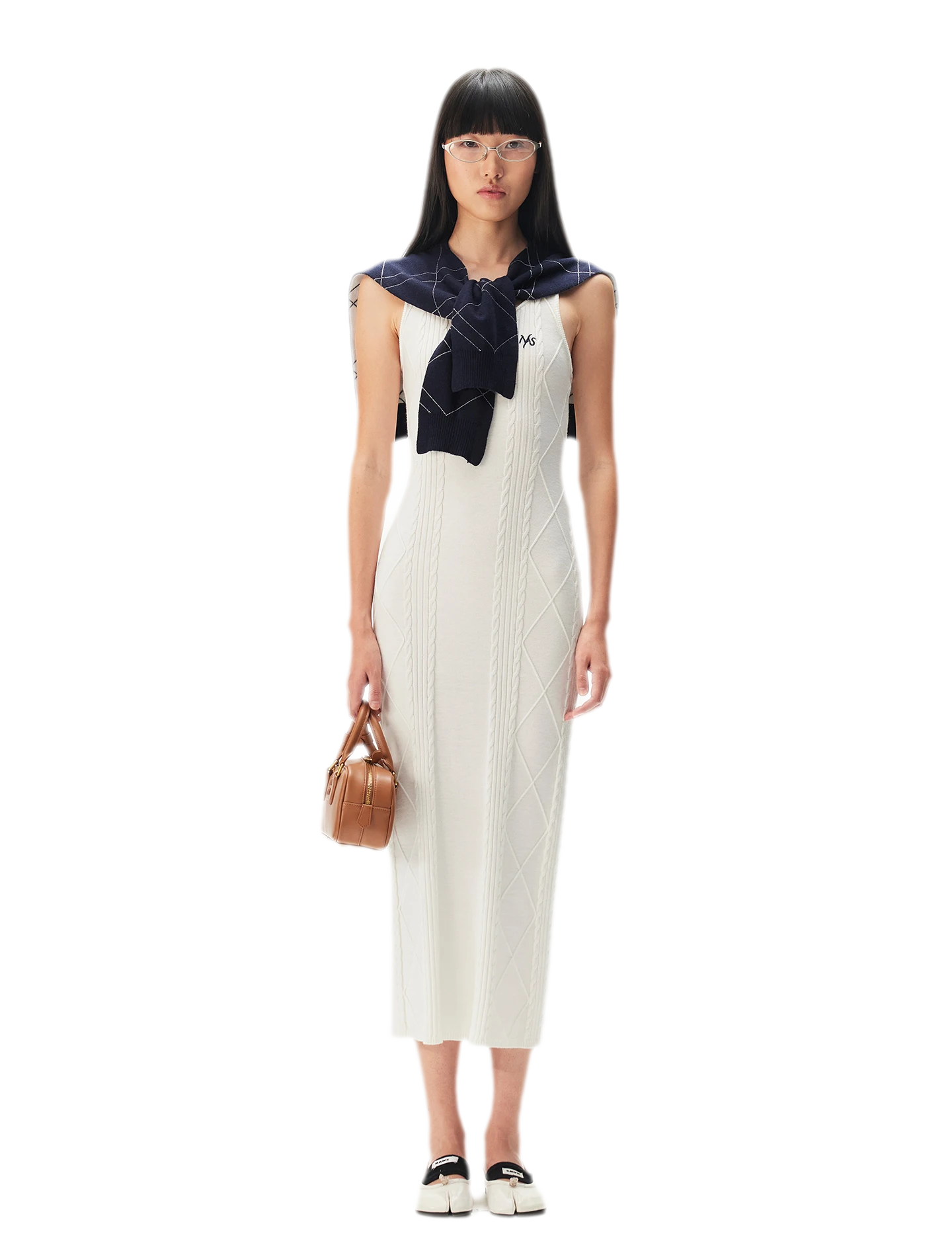Wool Cable Knit Dress