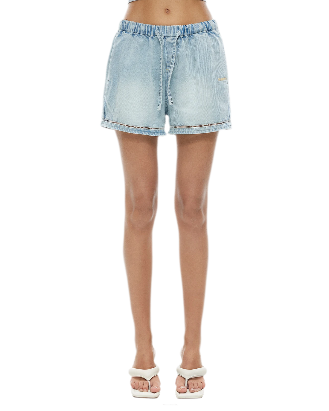 Lyocell Washed Denim Shorts