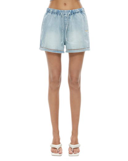 Lyocell Washed Denim Shorts