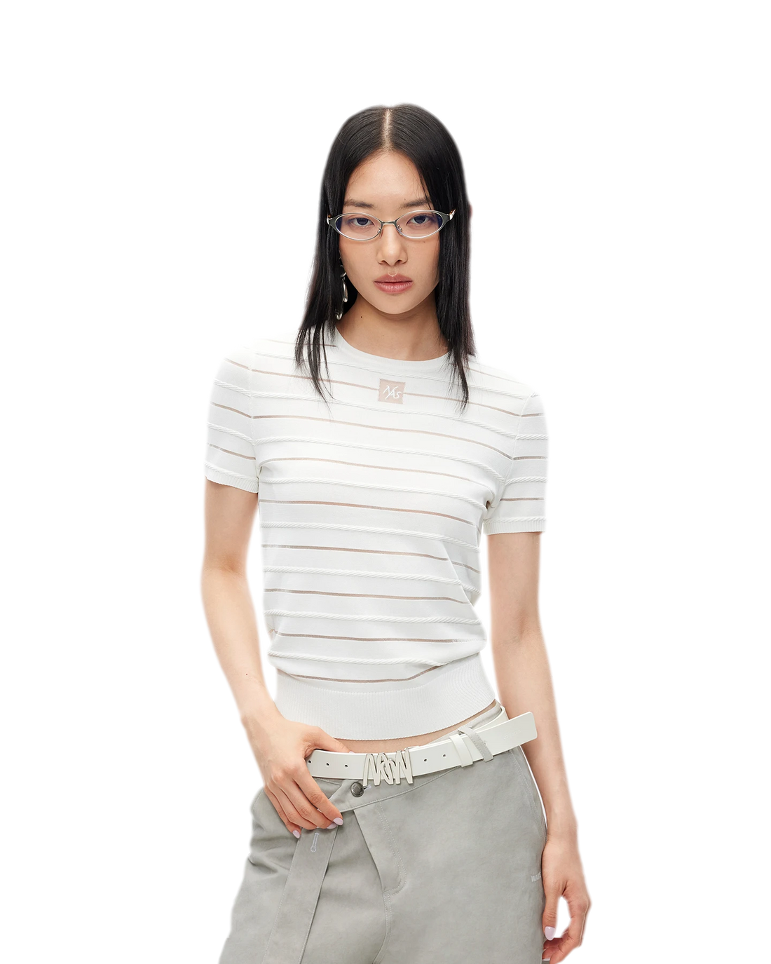 Ice Feel Tee with Organza Weave