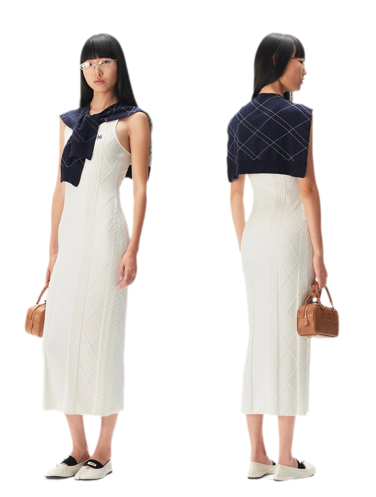 Wool Cable Knit Dress