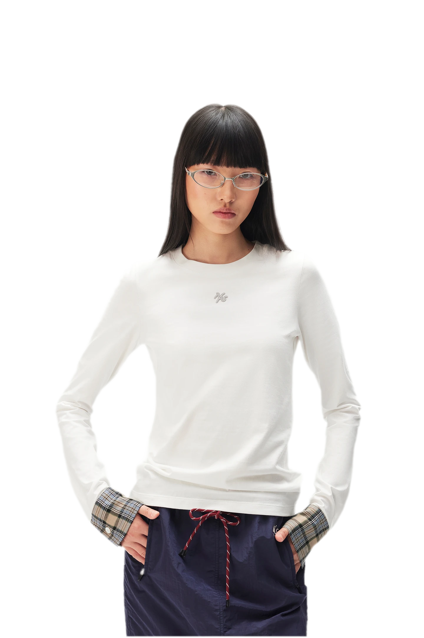 Embroidered Patch Long Sleeve Tee