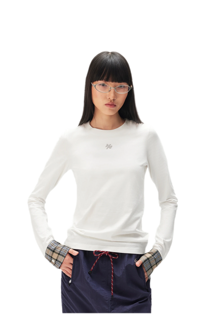 Embroidered Patch Long Sleeve Tee