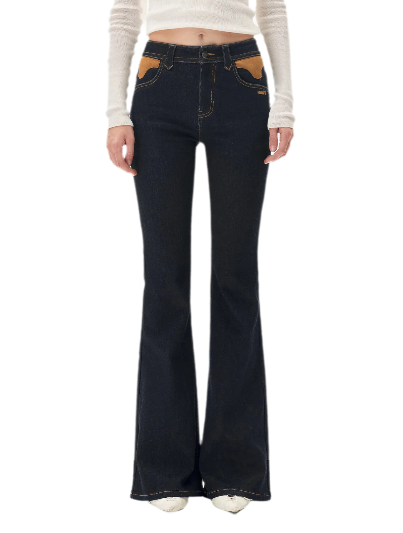 Wool Twill Slim Flare Jeans