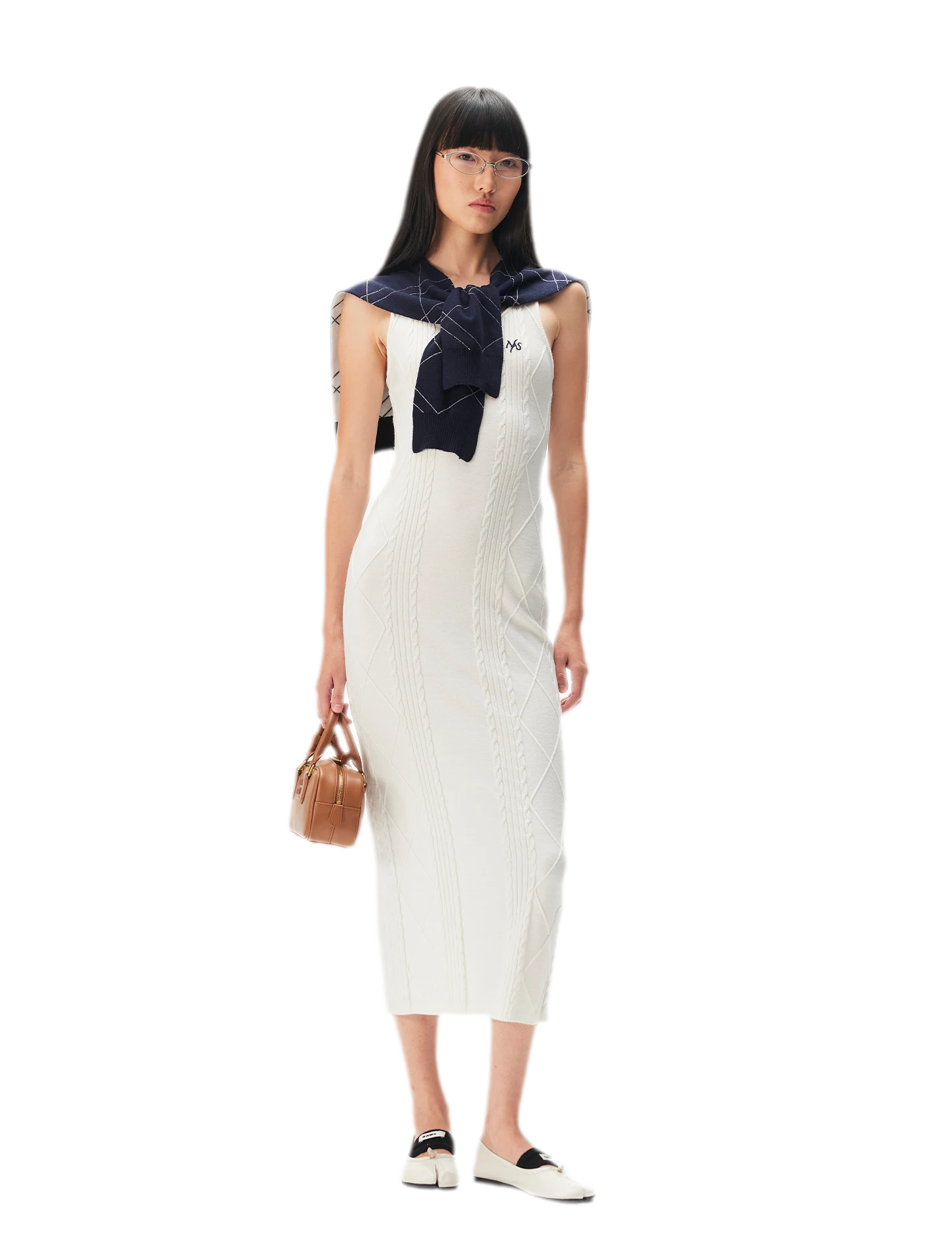 Wool Cable Knit Dress
