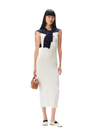 Wool Cable Knit Dress