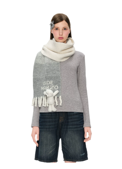 Yarn-Dyed Brushed Fringe Scarf