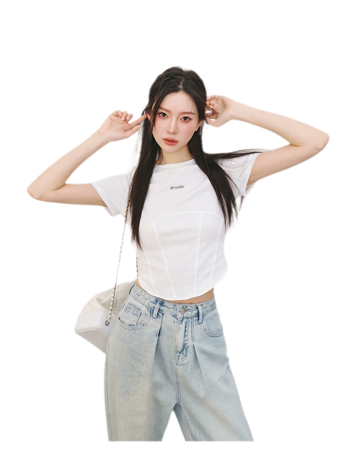 Cropped Seam T-Shirt