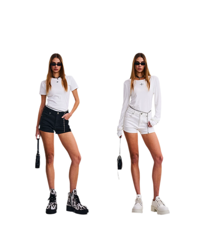 High Waist Denim Shorts