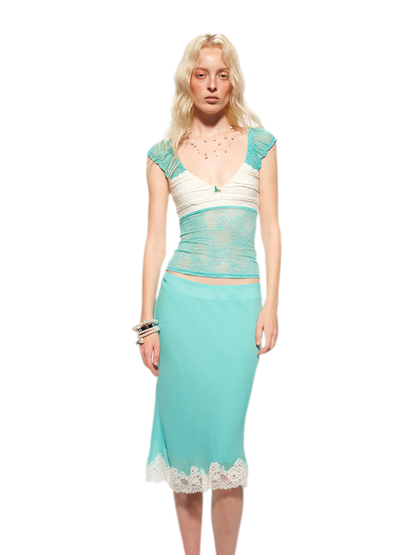 Vintage Lace V-Neck Set