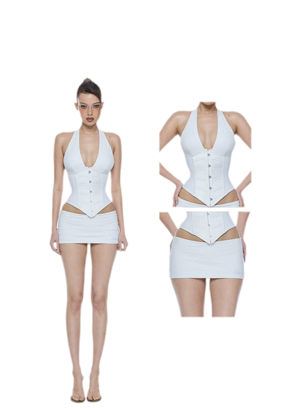Structured Bustier Mini Skirt