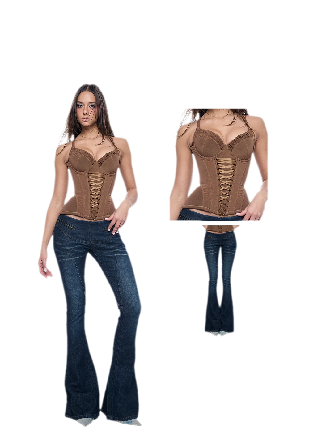 Deep Blue Flare Jeans