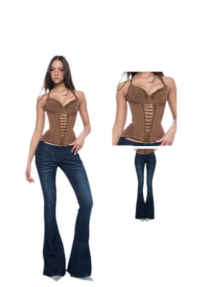 Deep Blue Flare Jeans