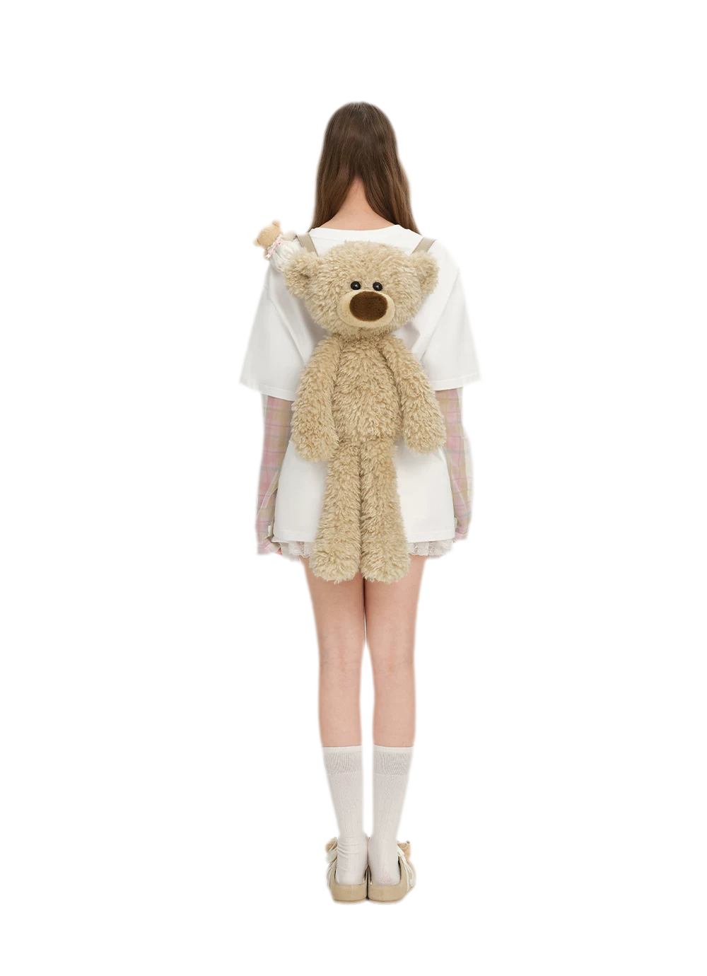 Floral Plush Bear Backpack