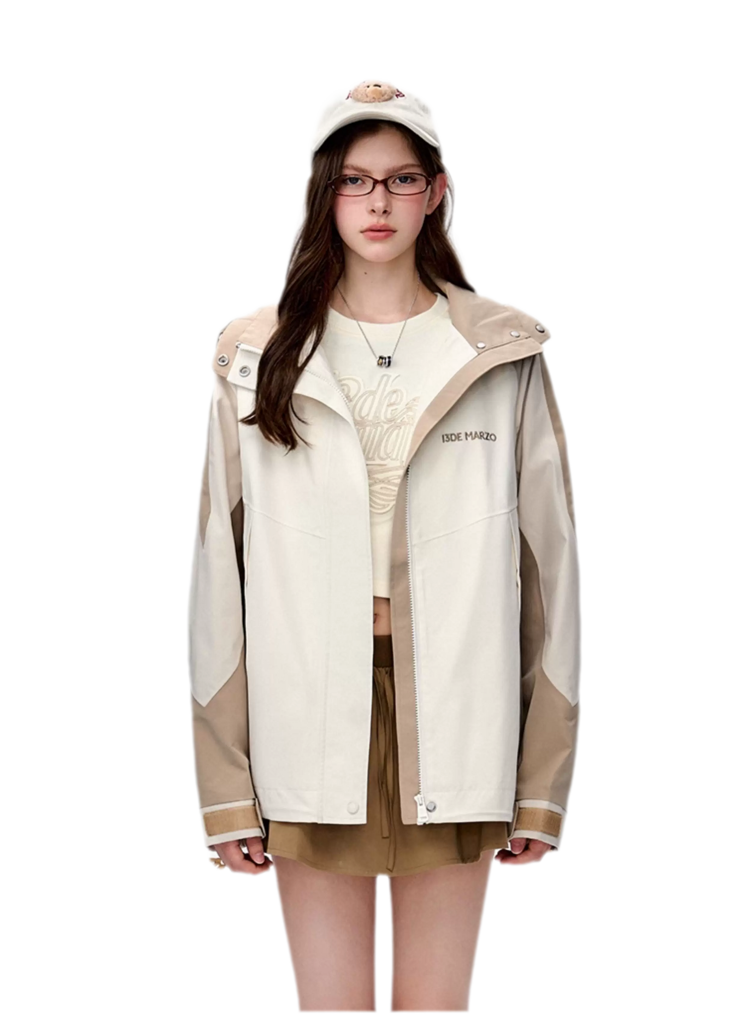 Colorblock Bear Windbreaker