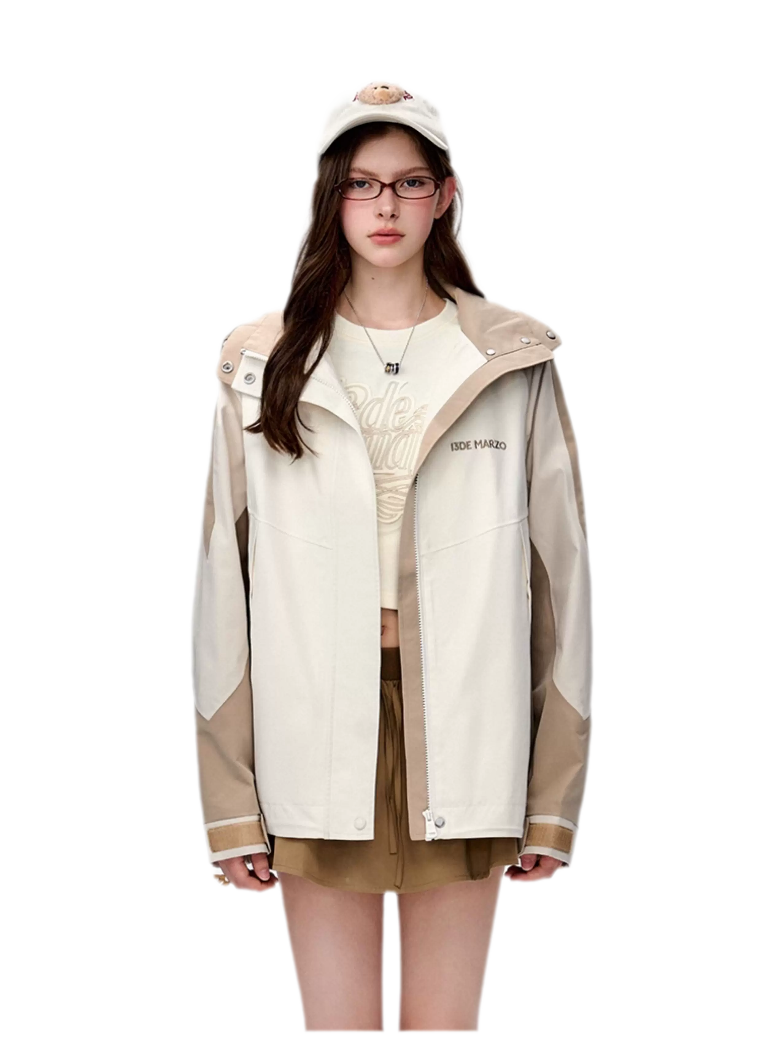 Colorblock Bear Windbreaker