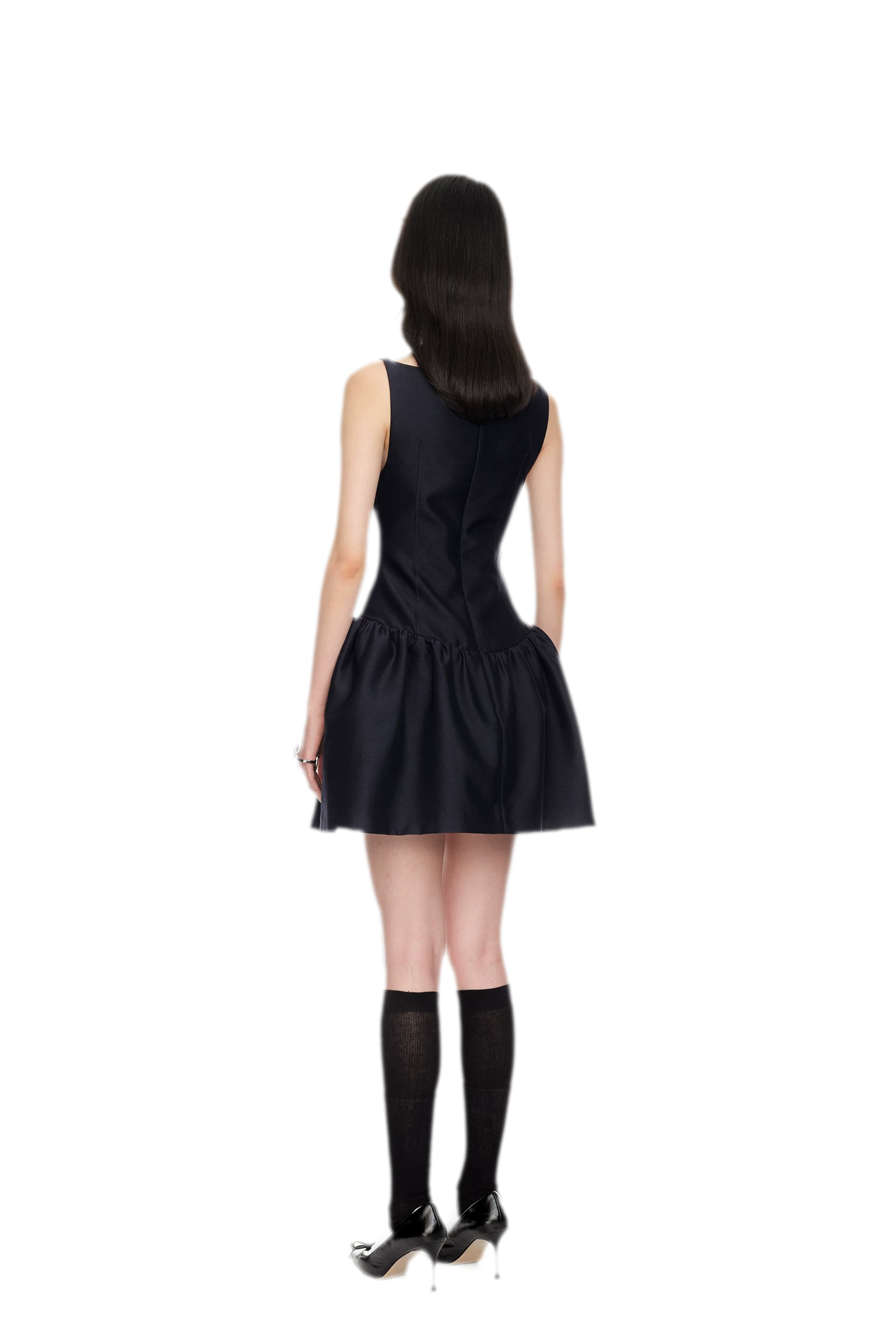 Ruffle Bowknot Mini Dress