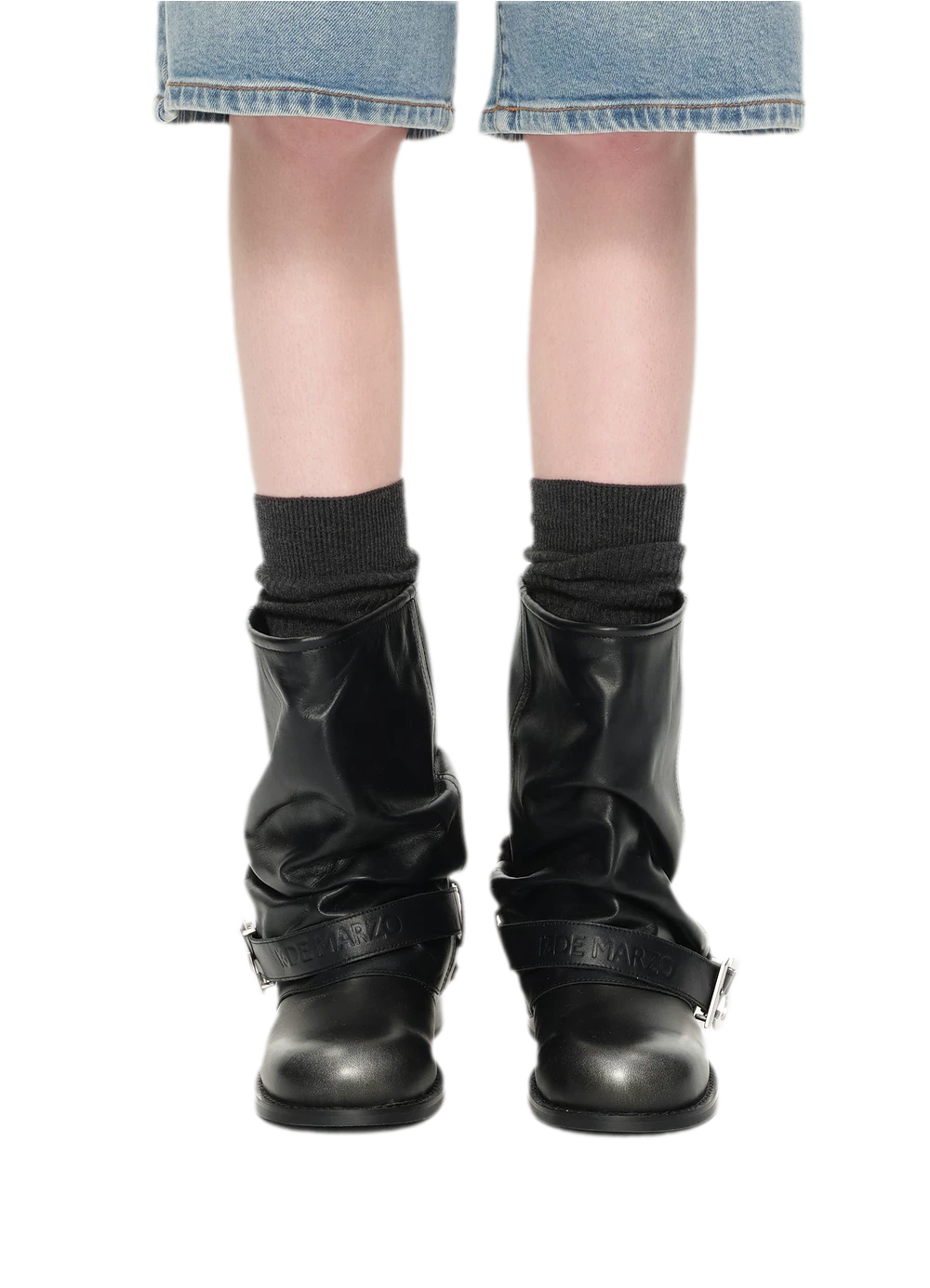 Distressed Slouch Ankle Boots