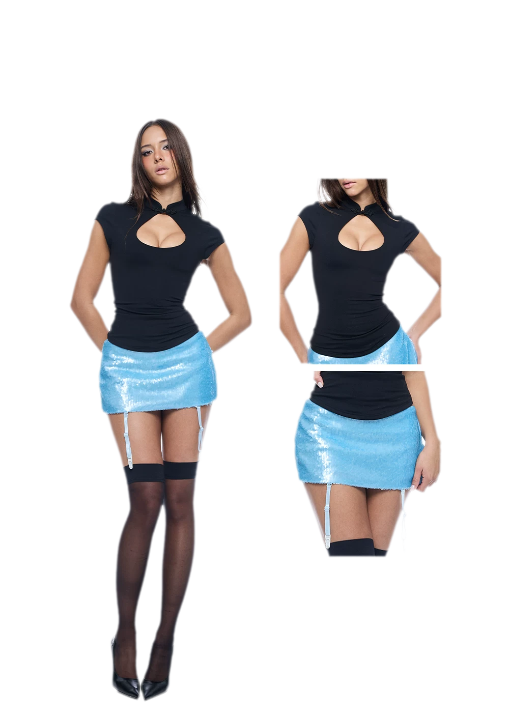 Chinese-Style Cutout Top