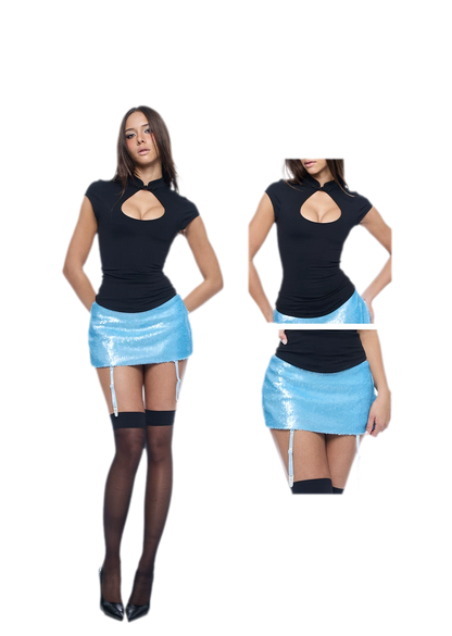 Chinese-Style Cutout Top