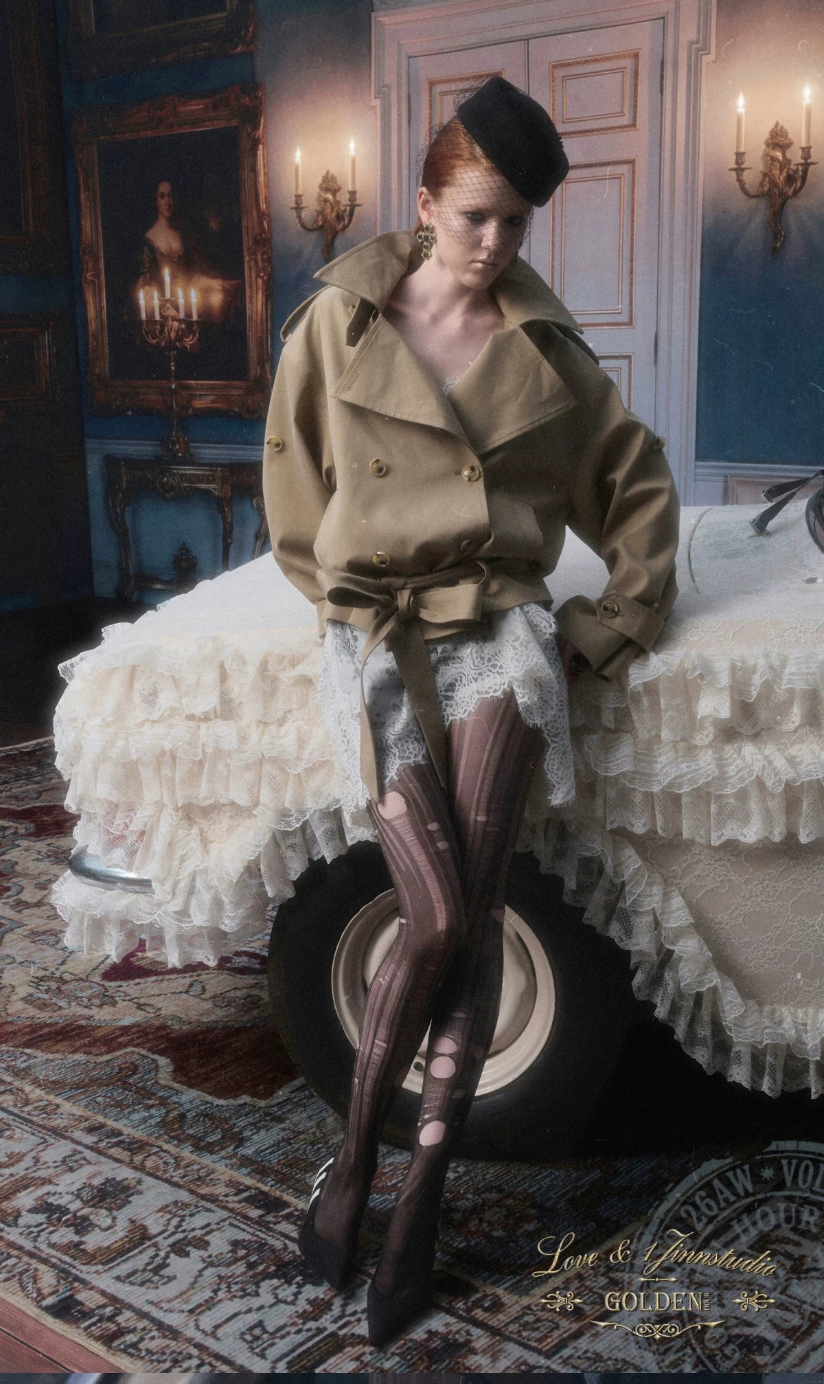 Double-Breasted Belted Trench Coat