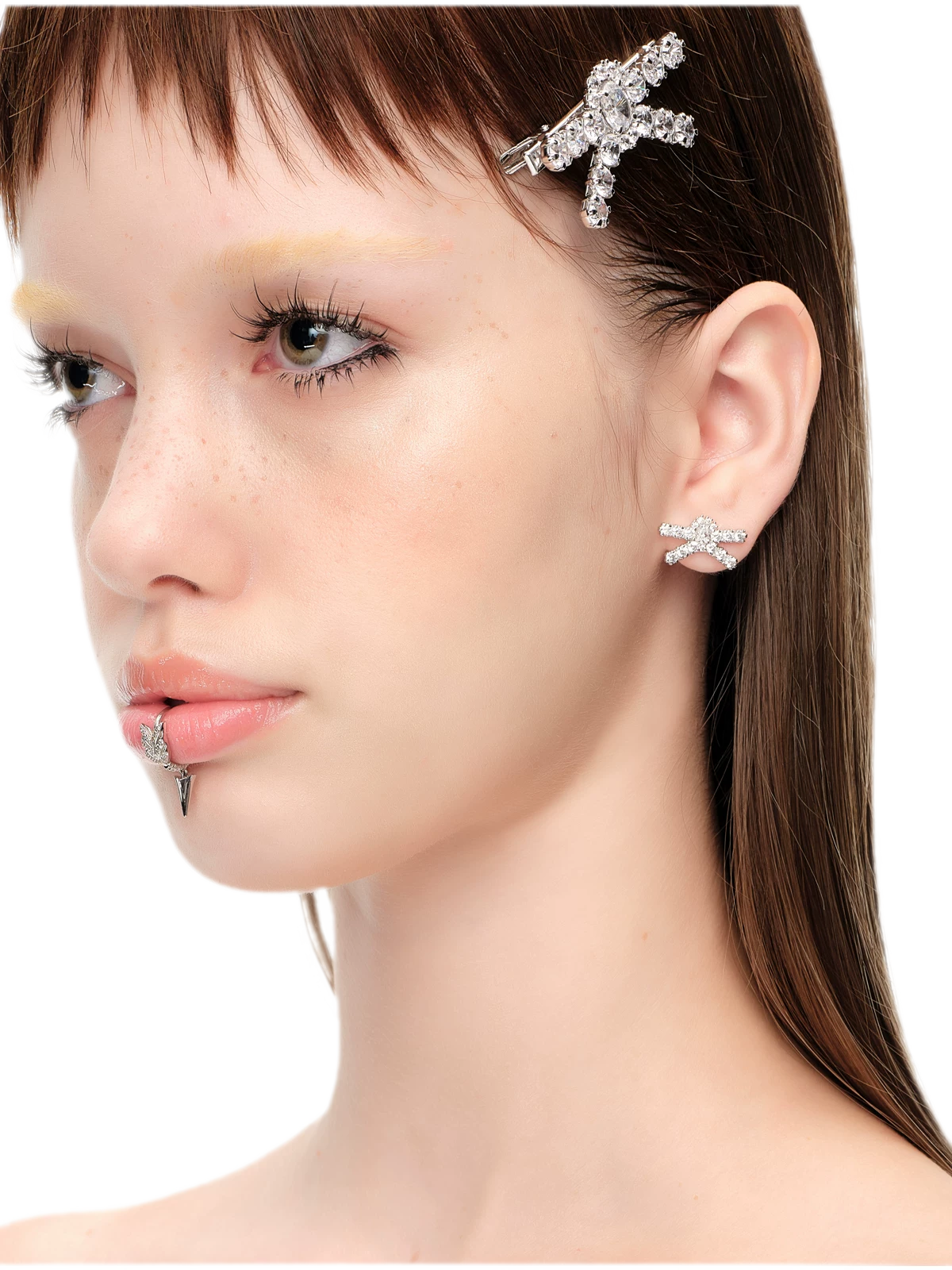 Gemstone Butterfly Bow Earrings