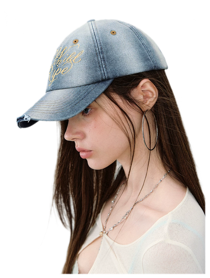 Vintage Washed Denim Cap